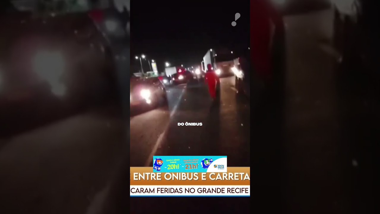 Acidente entre ônibus e carreta deixa 16 pessoas feridas no Grande Recife