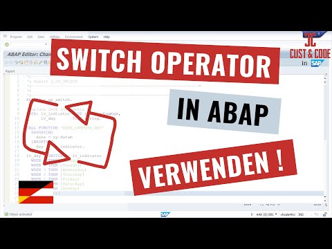 SWITCH Operator in SAP ABAP verwenden [7.40] [deutsch]