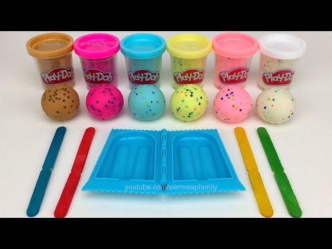 Make 6 Play Doh Ice Cream | Surprise Toys Masha and the Bear Shopkins Kinder Surprise Egg