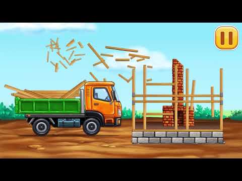 Build the house with different constraction trucks!