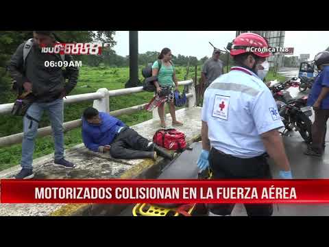 Motociclistas impactan y terminan en diferentes hospitales en Managua - Nicaragua