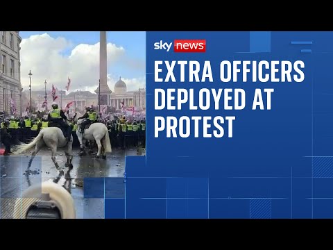Extra police officers deployed at 'Unite the Kingdom' protest