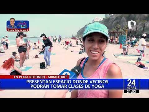 Miraflores: vecinos reciben clases de yoga de forma gratuita y frente al mar