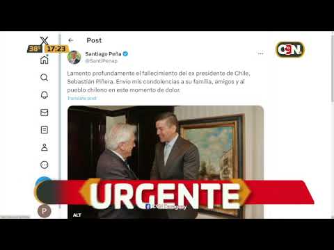 Peña envió sus condolencias al pueblo chileno por la muerte de Piñeira