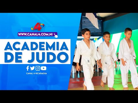 Examen de grado de la academia de judo Leones Azules de la Alcaldía de Managua