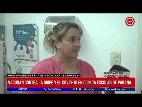 Vacuna contra la gripe y el Covid 19 en Clínica Escolar de Paraná