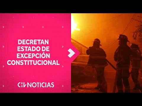 Decretan Estado de Excepción Constitucional en Región de Valparaíso por incendios forestales