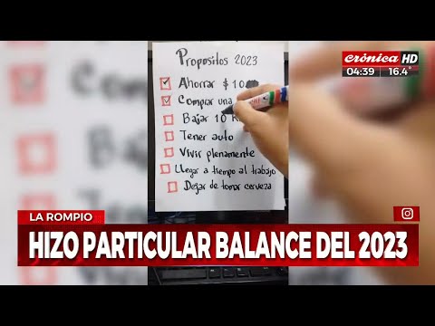 Hizo un balance del 2023 y el resultado se hizo viral