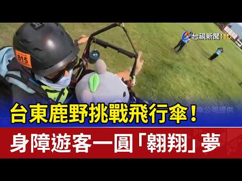 台東鹿野挑戰飛行傘！ 身障遊客一圓「翱翔」夢