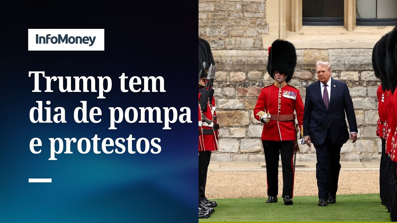 Visita de Trump ao Reino Unido promete diplomacia e protestos | InfoMoney News