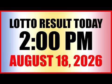 Lotto Result Today 2pm Draw August 18, 2026 Swertres Ez2 PCSO