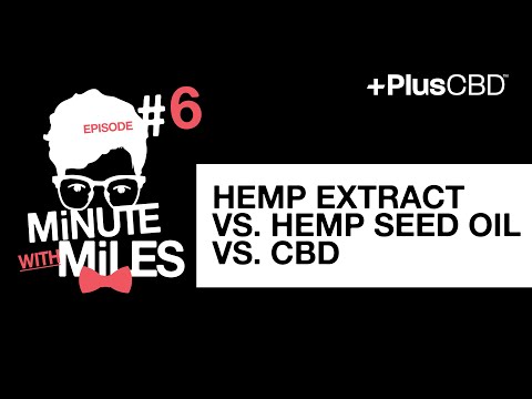 Hemp Extract vs. Hemp Seed Oil vs. CBD | Minute With Miles Episode 7