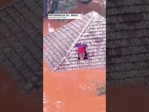 Extreme Flooding in Brazil: Rescues from Rooftops