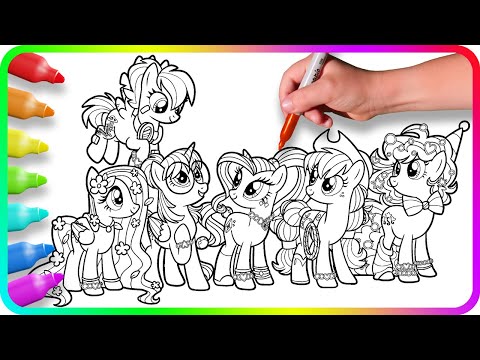 Coloring Pages MY LITTLE PONY - Friendship is magic. How to color My Little Pony.  Easy Drawing