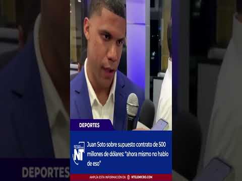 El jugador de béisbol Dominicano, Juan Soto al ser cuestionado sobre las condiciones de su contrato.