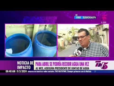 Tegucigalpa sin agua: capitalinos recibirían servicio una vez al mes
