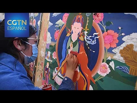 Las pinturas tradicionales tibetanas Thangka crean puestos de empleo y esperanza