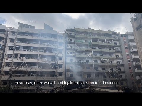 Area of Beirut suburb in ruins after series of Israeli airstrikes