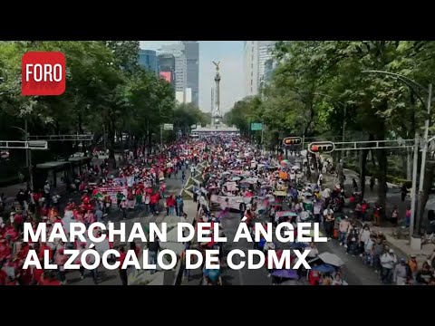 Marcha de la CNTE rumbo al Zócalo de la CDMX - Expreso de la Mañana