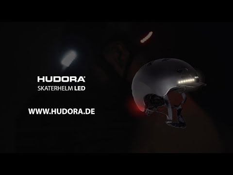 HUDORA Skaterhelm Fahrradhelm mit LED Beleuchtung