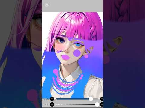animeanime 💖💜💙 hair colour art #anime #drawing #asmr #viral #shorts