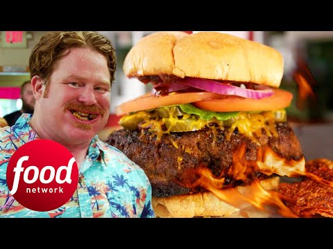 Is This Burger Smothered In Ghost Pepper Sauce Too Hot To Handle? | Man V Food
