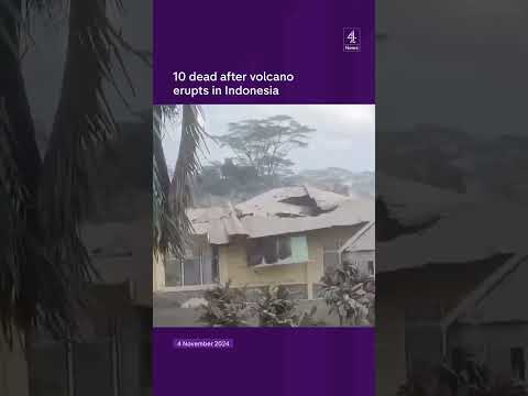 10 dead after volcanoerupts in Indonesia