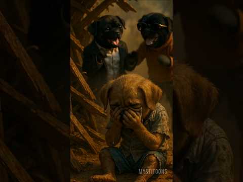 गरीब पप्पी का झोपड़ी तोड़ा 😢 Puppy Emotional Story #shorts #cartoonvideo #viralvideo