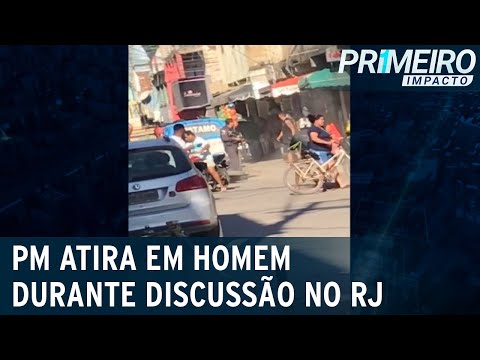 PM atira à queima-roupa em homem durante discussão no RJ | Primeiro Impacto (09/06/23)