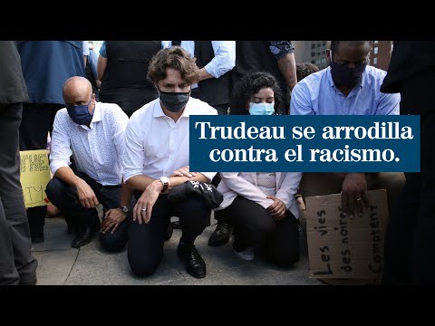 Justin Trudeau se arrodilla en apoyo a las protestas contra el racismo en EEUU