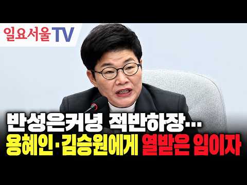 반성은커녕 <strong>적반하장</strong>... 용혜인·김승원에게 열받은 임이자