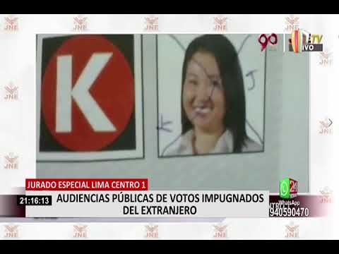 JEE Lima Norte realizó audiencia sobre votos impugnados de segunda vuelta
