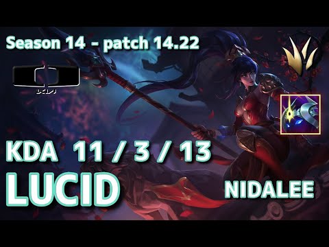 【KRサーバー/M1】DK Lucid ニダリー(Nidalee) VS ヴィエゴ(Viego) JG - Patch14.22 KR Ranked【LoL】