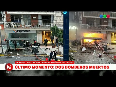 EXPLOSIONES e INCENDIO en una PERFUMERÍA: dos bomberos muertos y seis heridos - Telefe Noticias