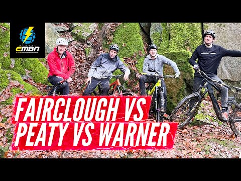 Brendan Fairclough, Rob Warner & Steve Peat Ride E Bike Trials Head To Head!