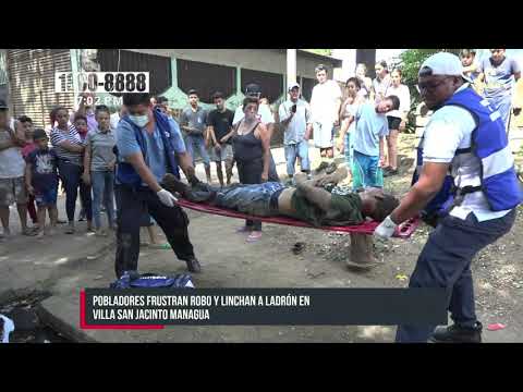 Pobladores frustran robo y linchan a ladrón en Managua - Nicaragua