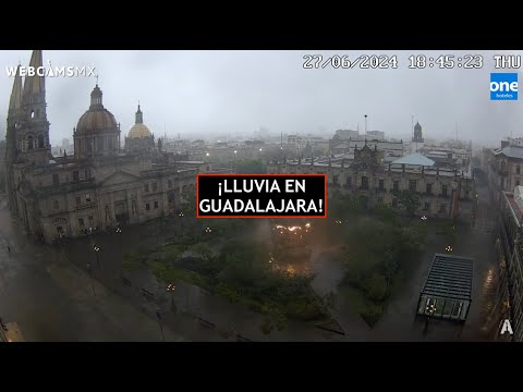 ? #GUADALAJARA | #Lluvia fuerte #EnVivo sobre la capital de #Jalisco