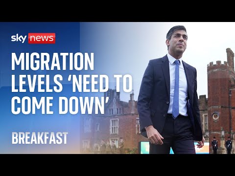 Migration levels 'need to come down', says Prime Minister Rishi Sunak