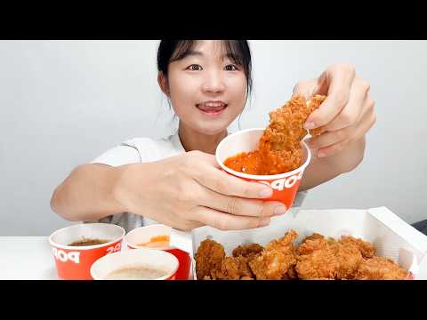 이런 치킨 소스는 처음😳 소스 4종 파파이스 치킨 먹방! 꼭 먹어야하는 메뉴는?