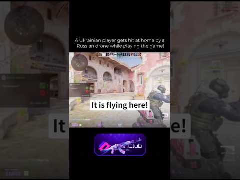 UKRANIAN PLAYER HIT BY DRONE WHILE PLAYING CS2 😮 #cs2 #cs2clips