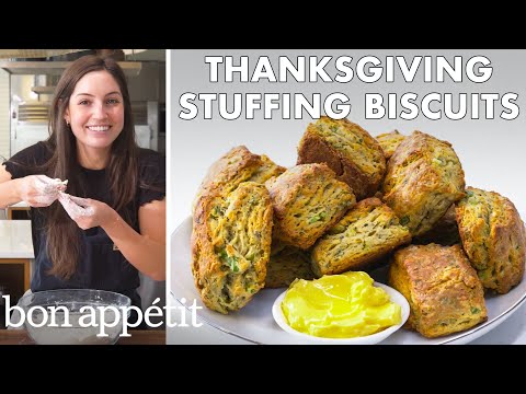 Kendra Makes Thanksgiving Stuffing Biscuits | From The Test Kitchen | Bon Appétit