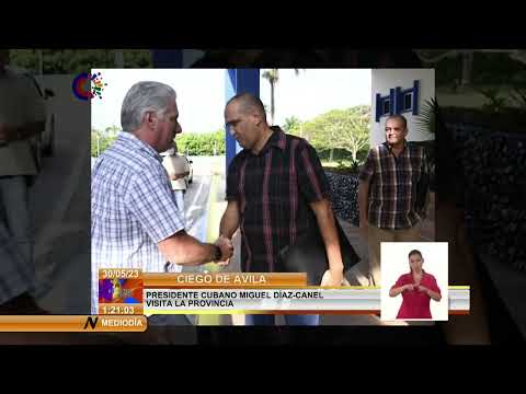 Presidente de Cuba chequea trabajo en la provincia de Ciego de Ávila