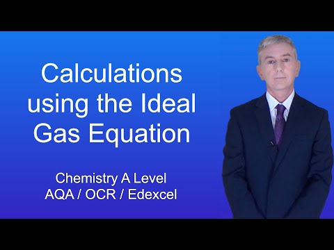 A Level Chemistry Revision "Calculations using the ideal gas equation"