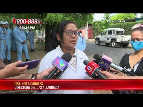 Brigadistas de fumigación visitan hogares en el barrio Bertha Calderón – Nicaragua