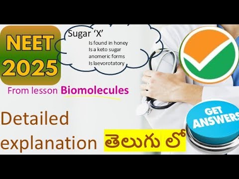 2025 NEET pyq, biomolecules, sugar, simple telugu