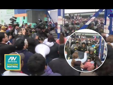 Santa Anita: Comerciantes de mercado mayorista se enfrentan con la policia