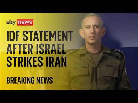 IDF News Conference after Israel carries out strikes on Iran