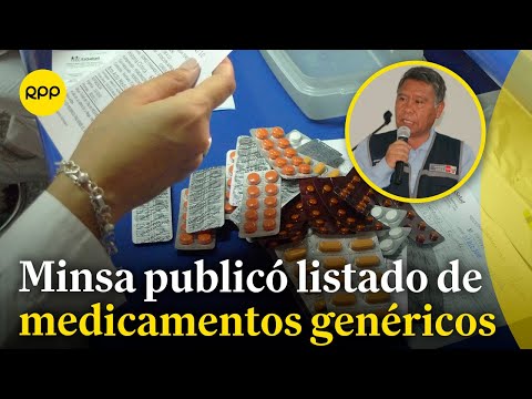 El Minsa publicó el listado de medicamentos genéricos esenciales
