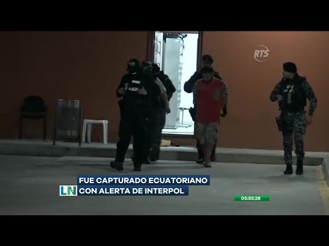 Detienen a un joven ecuatoriano con alerta Interpol
