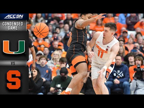 Acc Football Basketball 🏀 Miami vs. Syracuse Condensed Game | ACC Men’s Basketball (2021-22)